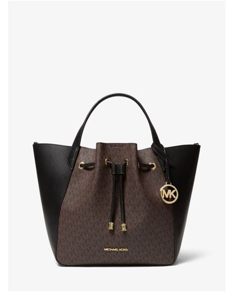 michael kors phoebe large|phoebe large logo bucket bag.